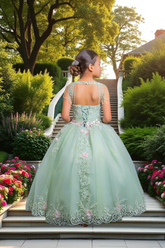 Embroidered Pageant Tulle Dress - Rylee Girls Dresses | Princess Collection